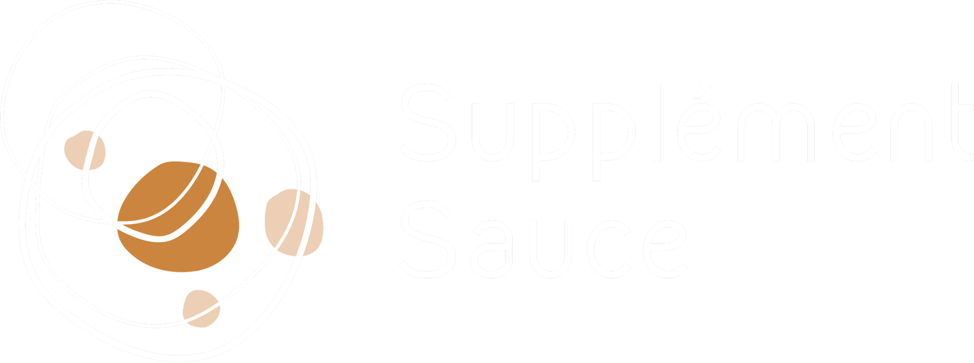 Logo de Supplement Sauce en blanc